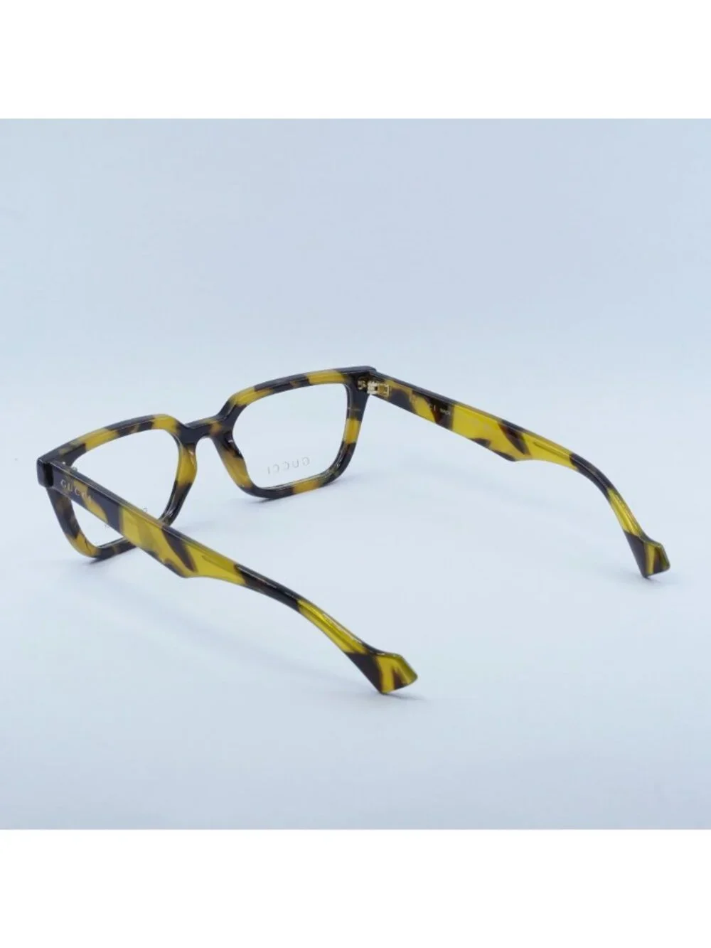 Gucci GG1539O 004 Eyeglasses Yellow Spotted Havana 54mm Square Frame